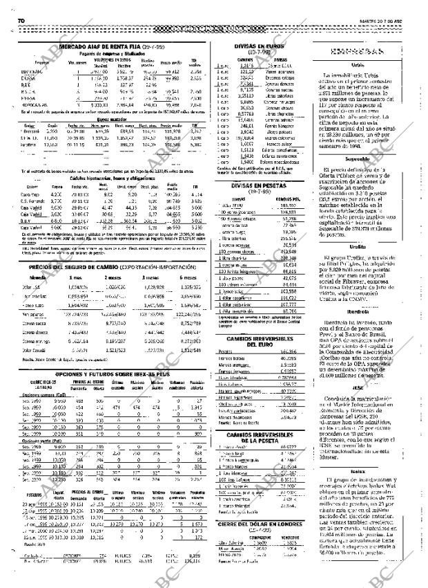 ABC MADRID 20-07-1999 página 70
