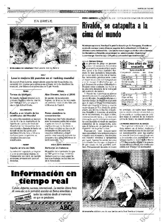 ABC MADRID 20-07-1999 página 74