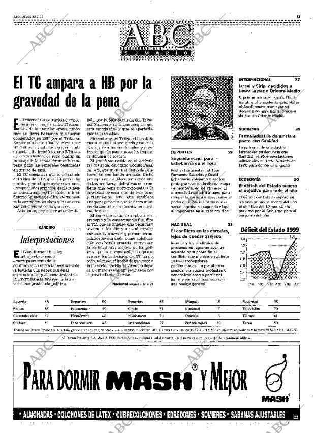 ABC MADRID 22-07-1999 página 11