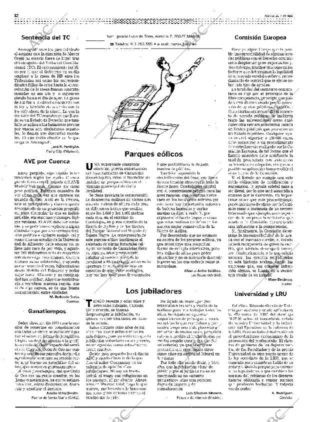 ABC MADRID 22-07-1999 página 12