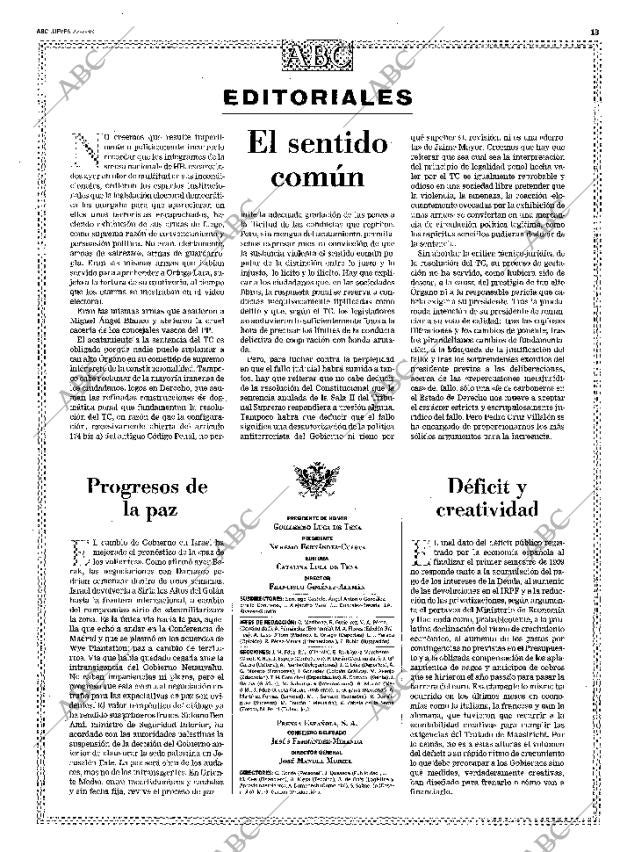 ABC MADRID 22-07-1999 página 13