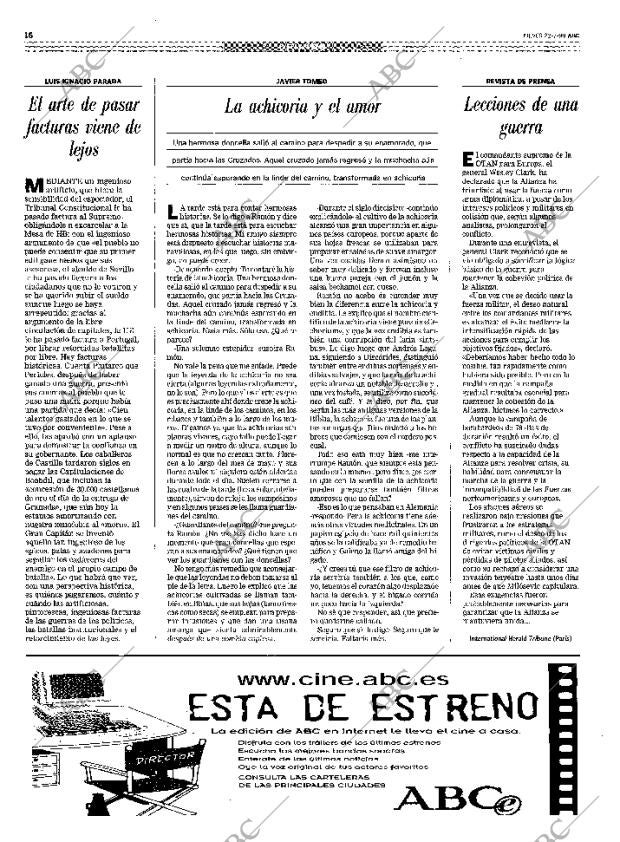 ABC MADRID 22-07-1999 página 16