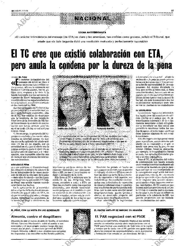 ABC MADRID 22-07-1999 página 17