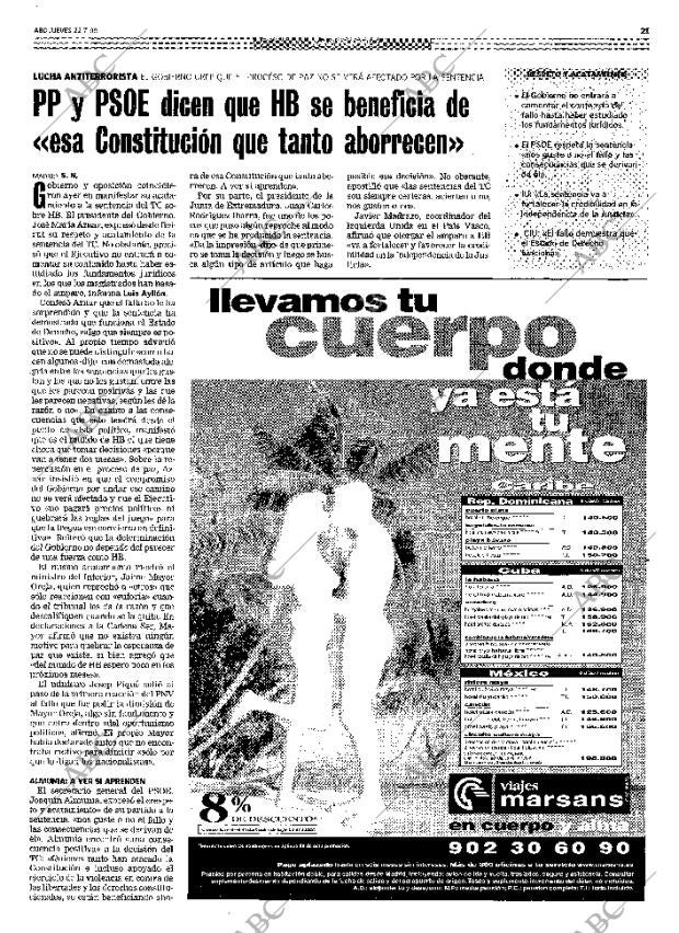 ABC MADRID 22-07-1999 página 21