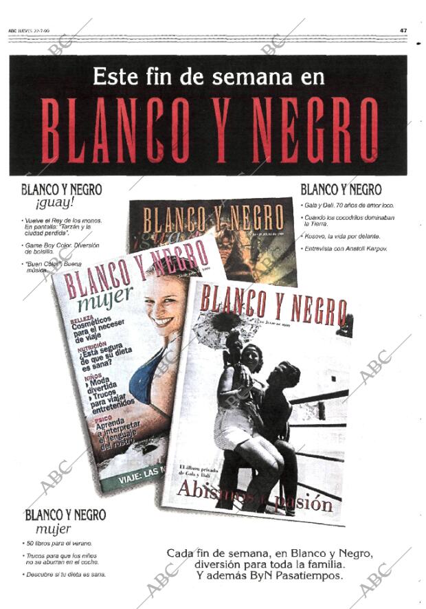 ABC MADRID 22-07-1999 página 47