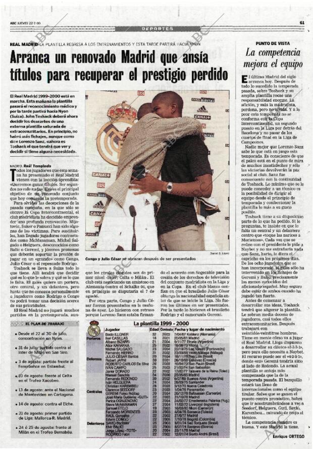 ABC MADRID 22-07-1999 página 61