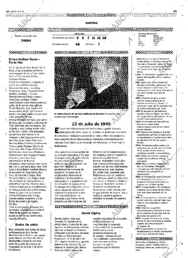 ABC MADRID 22-07-1999 página 63