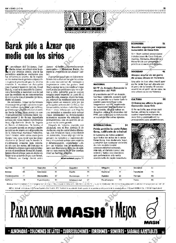 ABC MADRID 23-07-1999 página 11