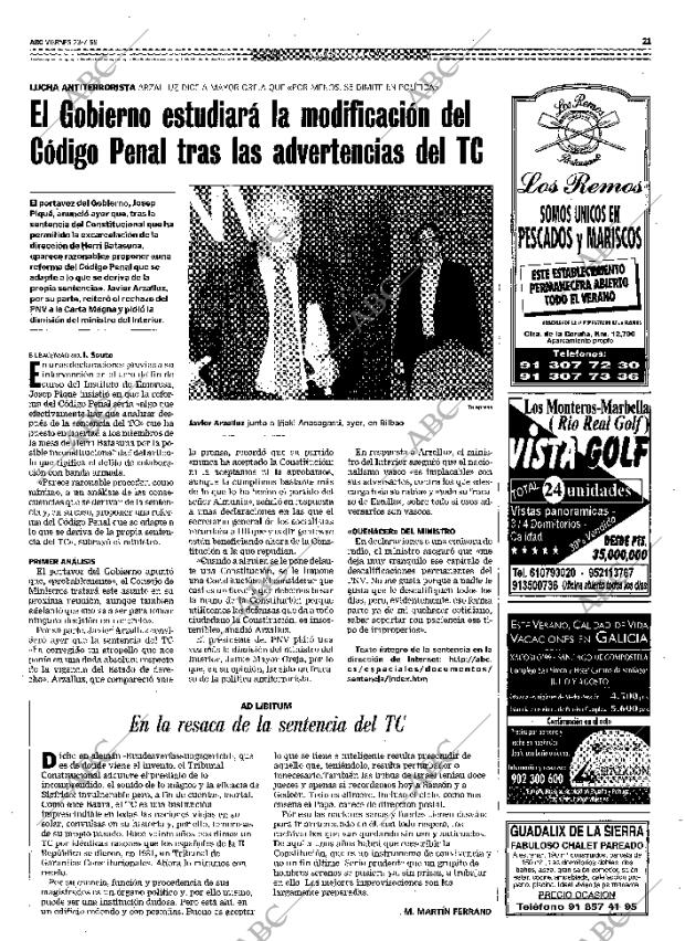 ABC MADRID 23-07-1999 página 21