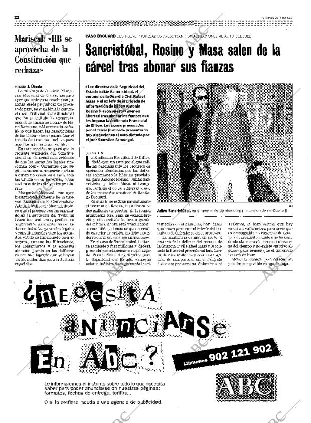 ABC MADRID 23-07-1999 página 22