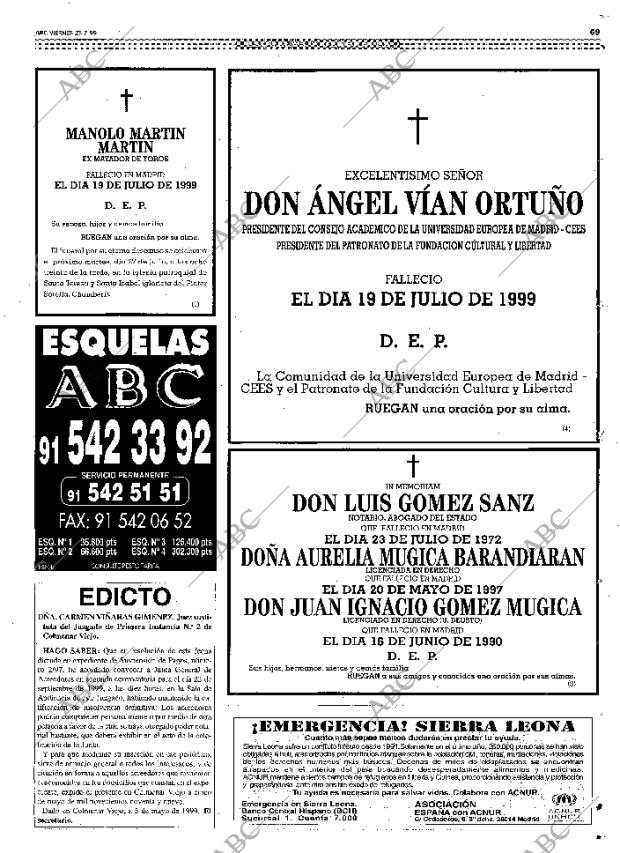 ABC MADRID 23-07-1999 página 69