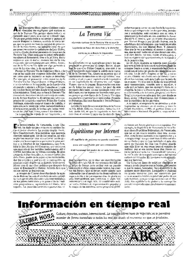 ABC MADRID 28-07-1999 página 14