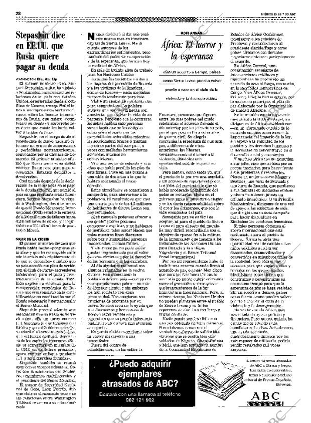 ABC MADRID 28-07-1999 página 28