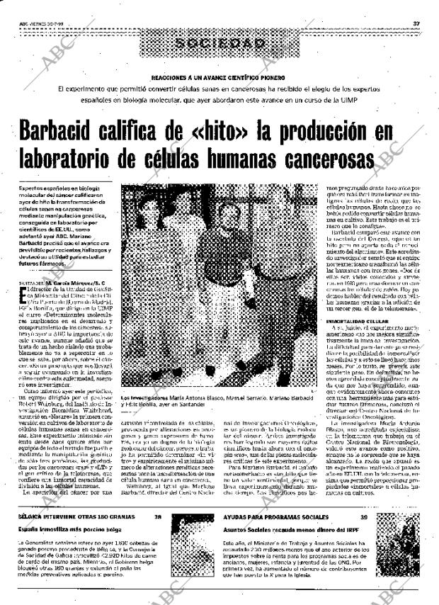 ABC MADRID 30-07-1999 página 37