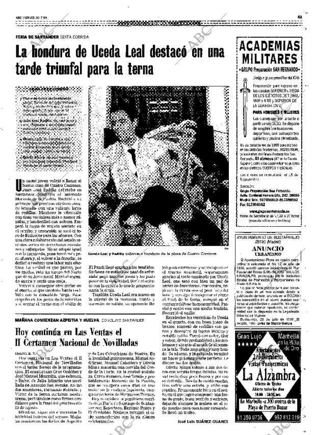 ABC MADRID 30-07-1999 página 61