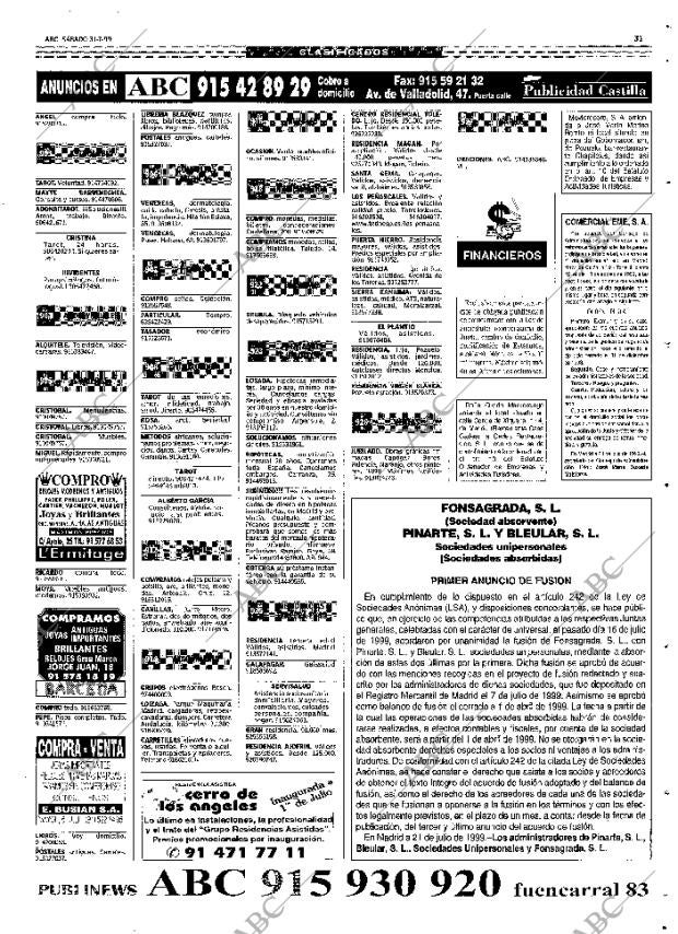 ABC MADRID 31-07-1999 página 107