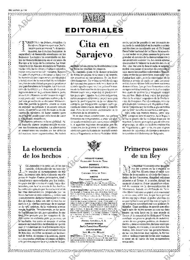 ABC MADRID 31-07-1999 página 13