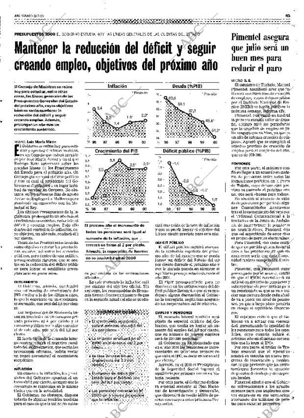 ABC MADRID 31-07-1999 página 45