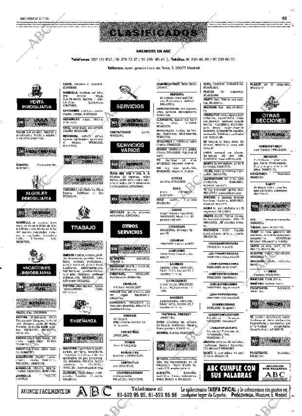 ABC MADRID 31-07-1999 página 63