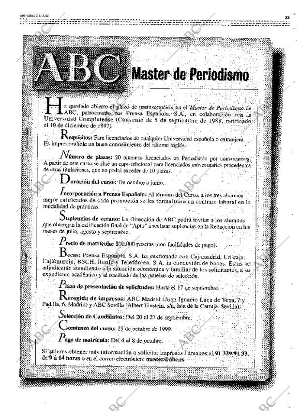 ABC MADRID 31-07-1999 página 99