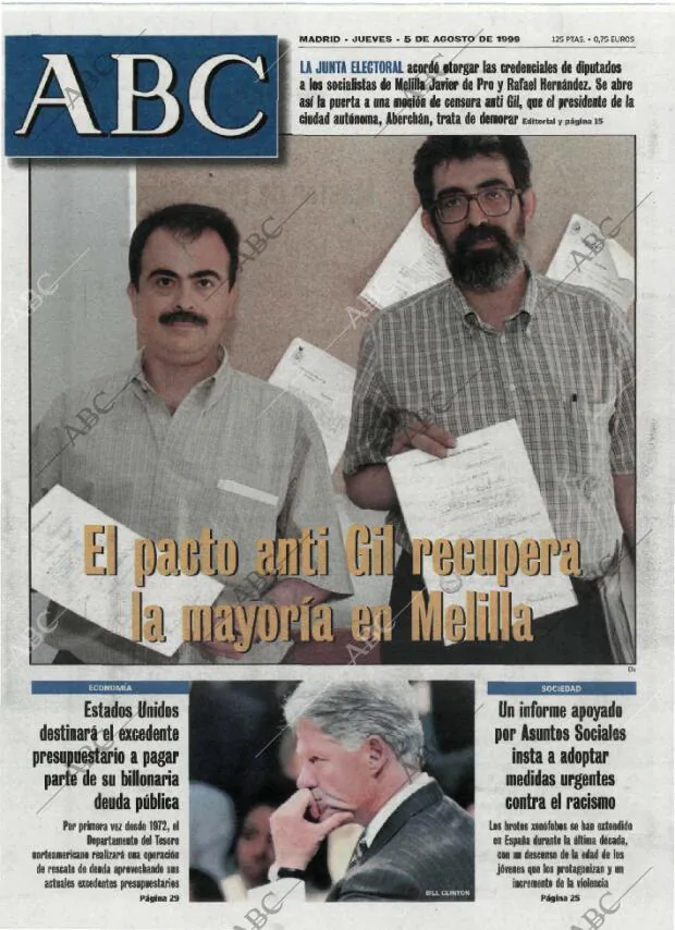 ABC MADRID 05-08-1999 página 1