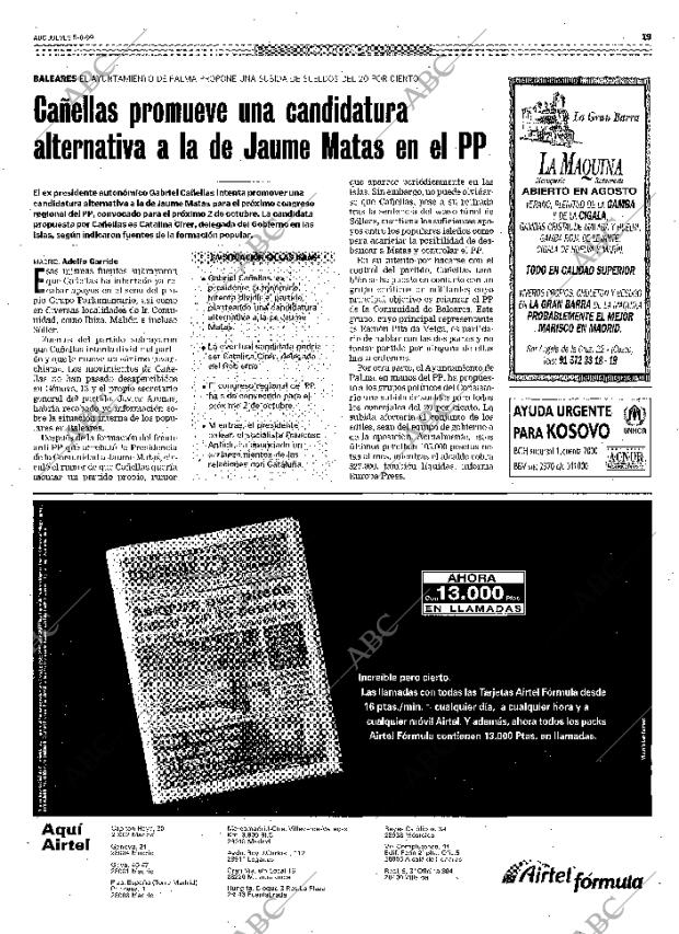 ABC MADRID 05-08-1999 página 19