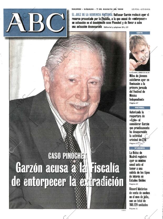ABC MADRID 07-08-1999 página 1