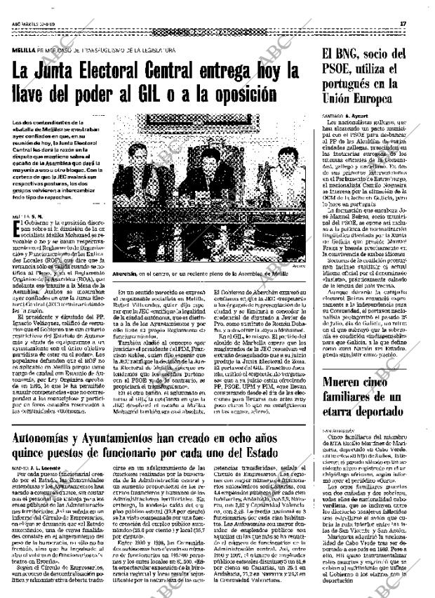 ABC MADRID 10-08-1999 página 17