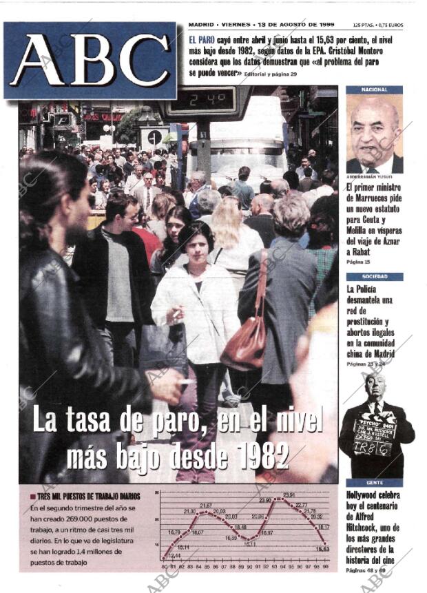 ABC MADRID 13-08-1999 página 1