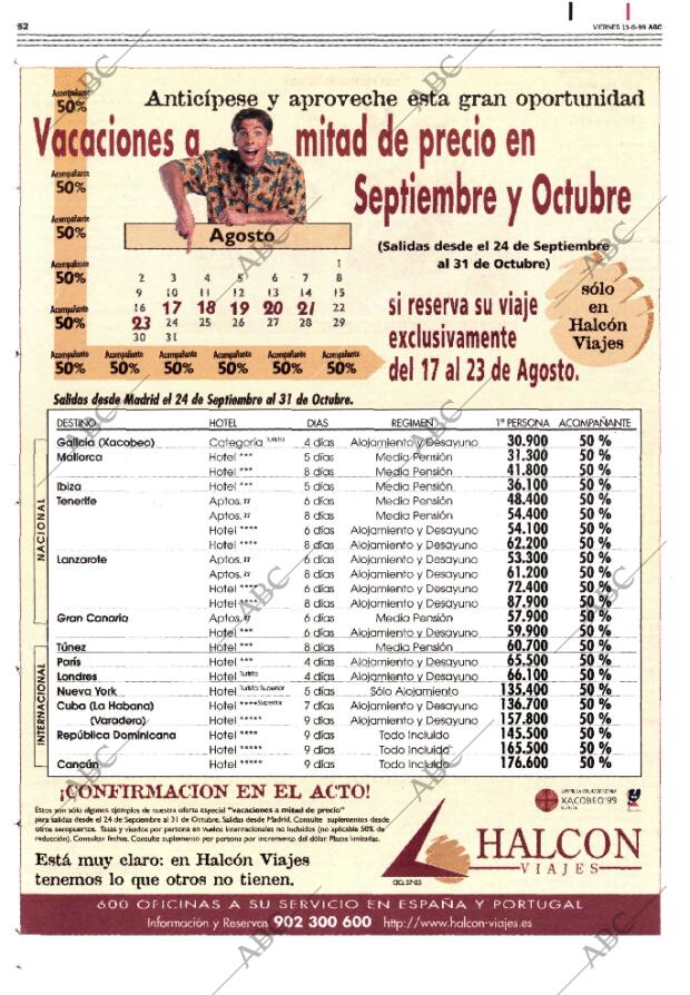 ABC MADRID 13-08-1999 página 52