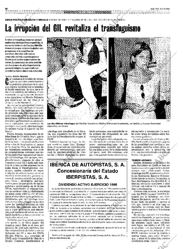 ABC MADRID 15-08-1999 página 16