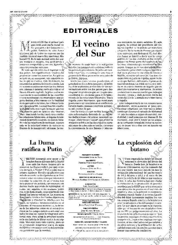 Periodico Abc Sevilla 17 08 1999 Portada Archivo Abc