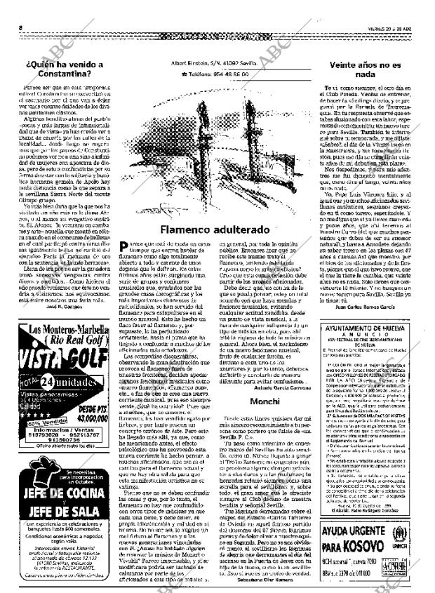 ABC SEVILLA 20-08-1999 página 8