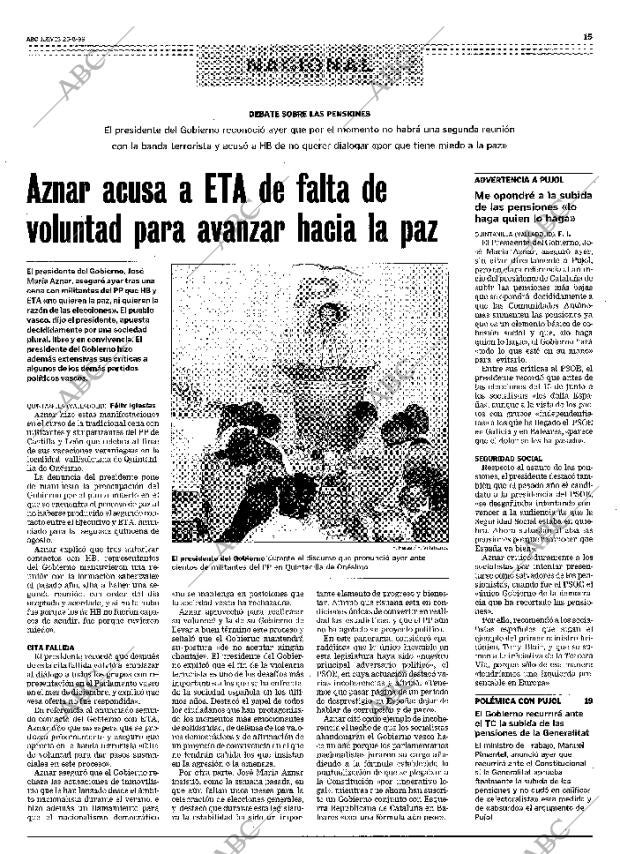 Periodico Abc Sevilla 26 08 1999 Portada Archivo Abc