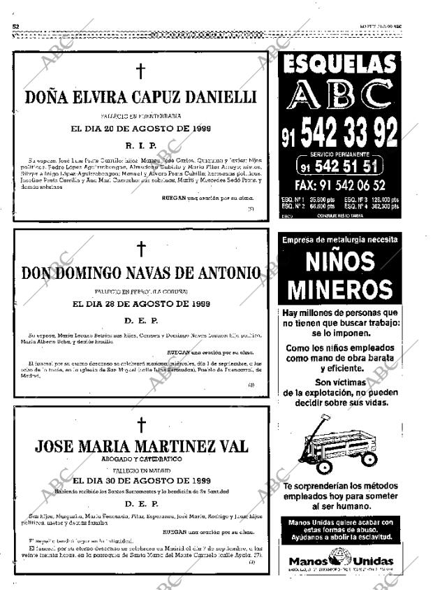 ABC MADRID 31-08-1999 página 52