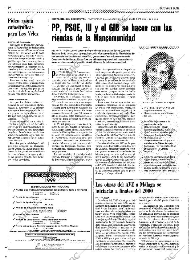 Periodico Abc Sevilla 08 09 1999 Portada Archivo Abc