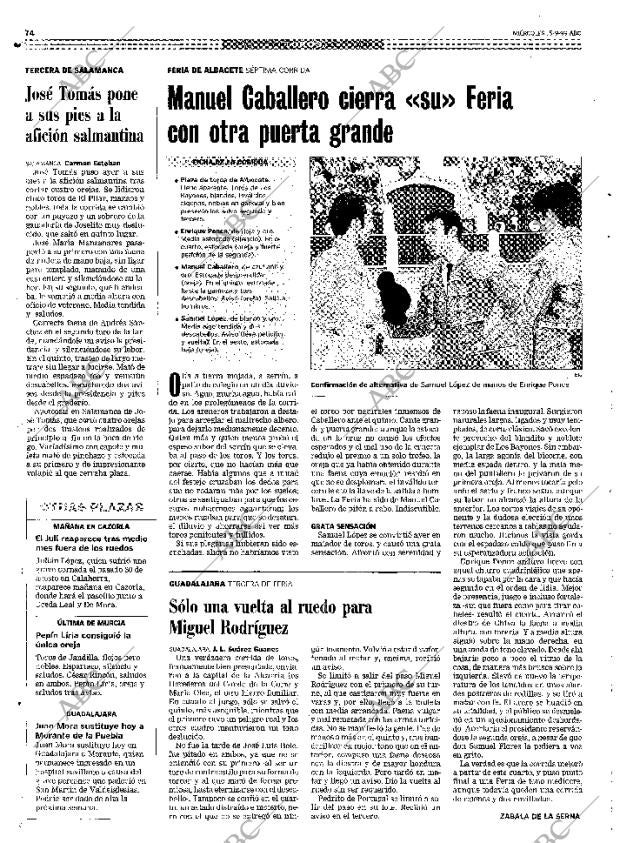 ABC MADRID 15-09-1999 página 74