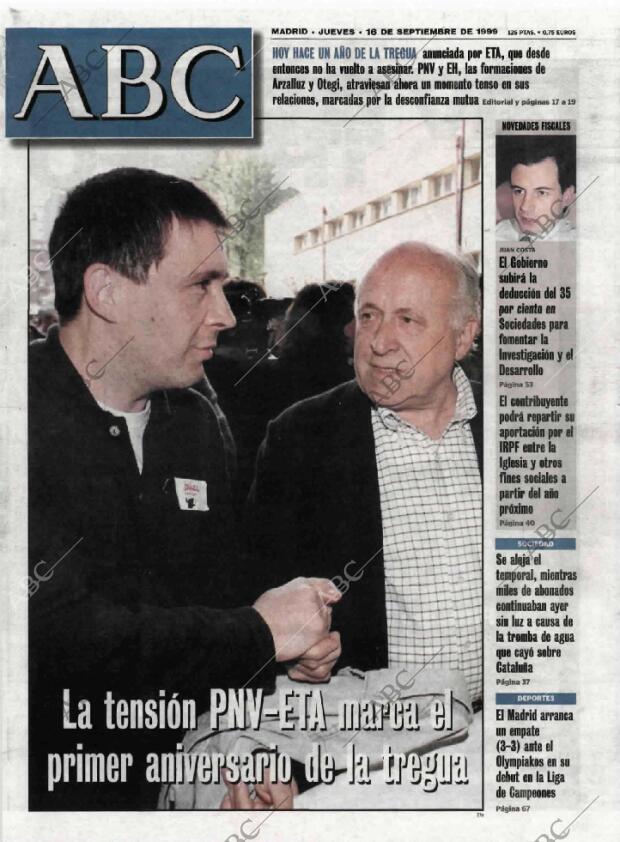 ABC MADRID 16-09-1999 página 1