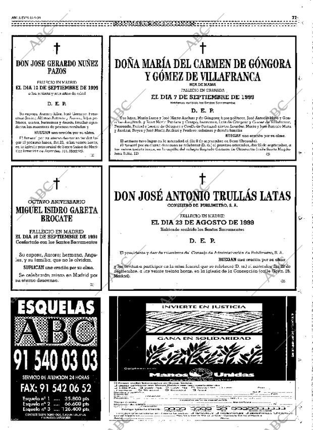 ABC MADRID 16-09-1999 página 77