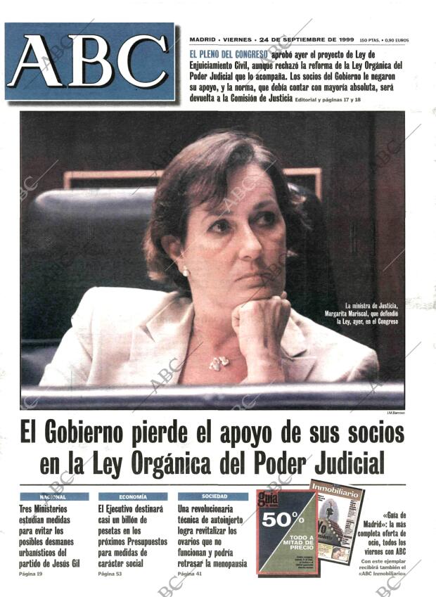 ABC MADRID 24-09-1999 página 1