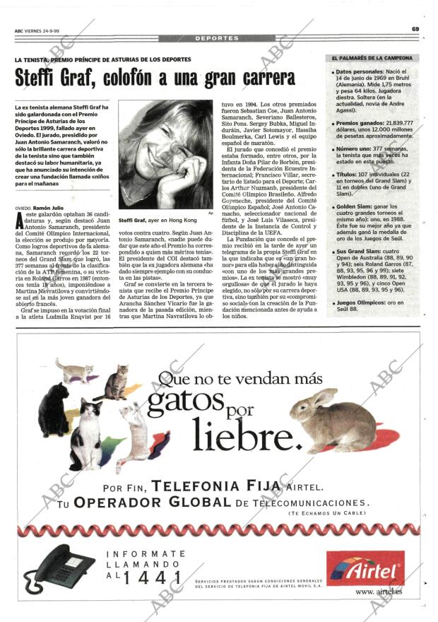 ABC MADRID 24-09-1999 página 69
