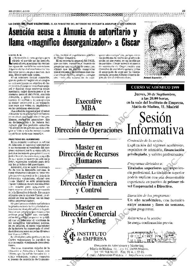 ABC MADRID 26-09-1999 página 23