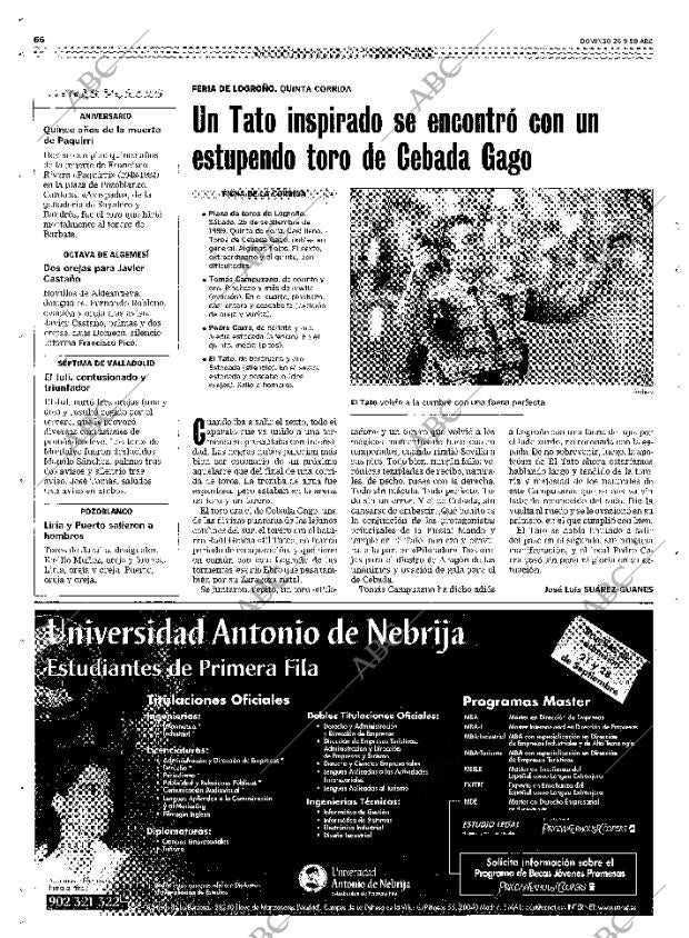 ABC MADRID 26-09-1999 página 66