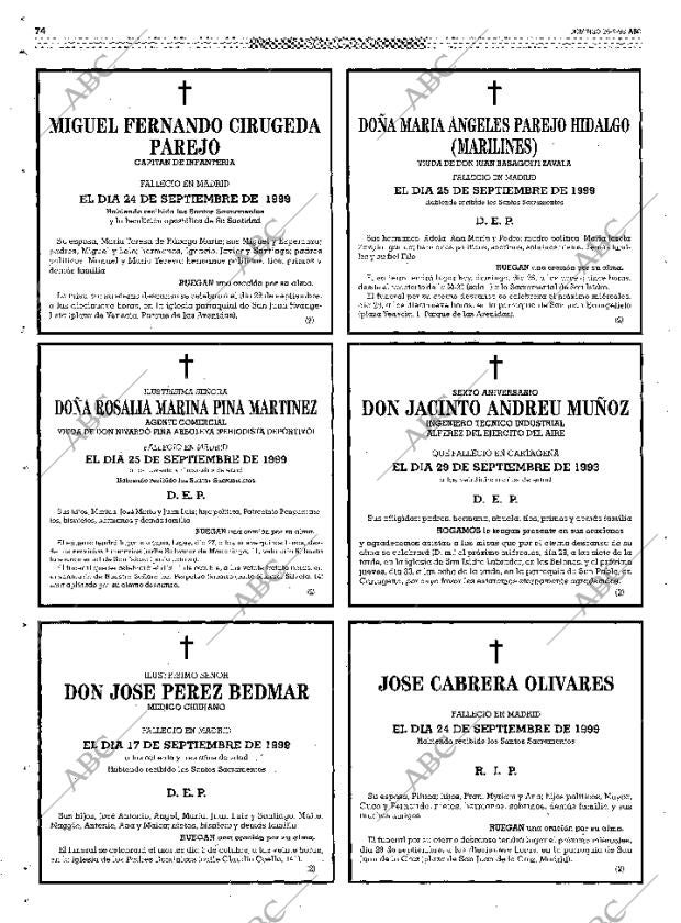 ABC MADRID 26-09-1999 página 74