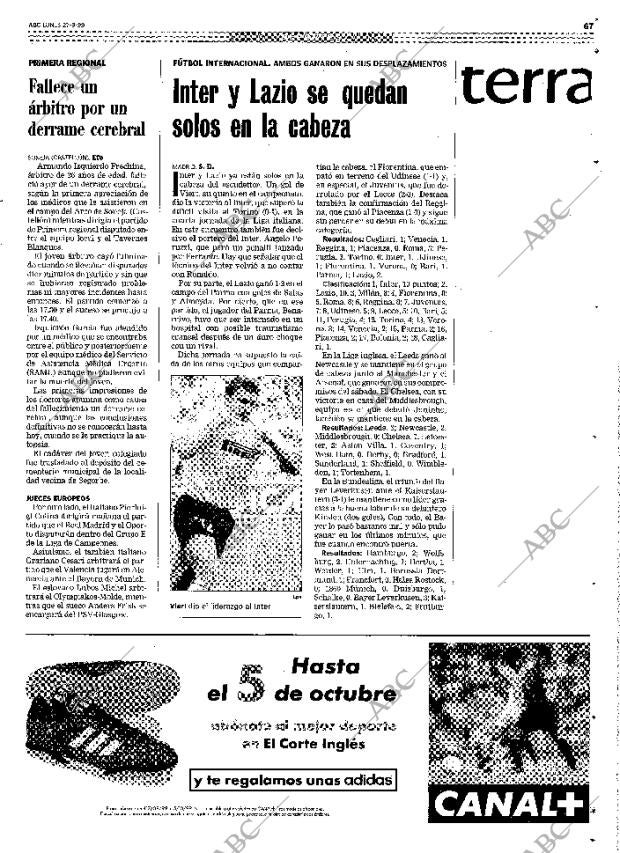 ABC MADRID 27-09-1999 página 67