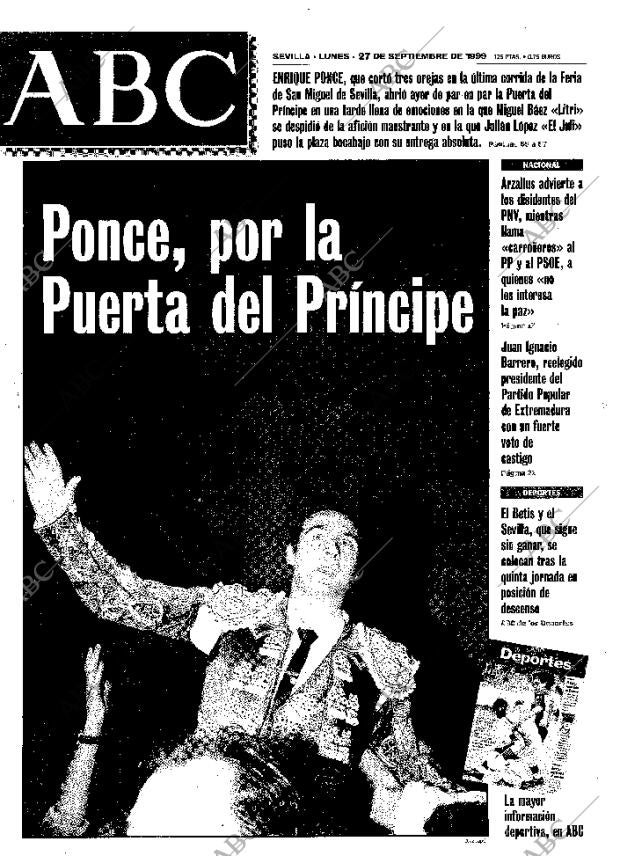 ABC SEVILLA 27-09-1999 página 1