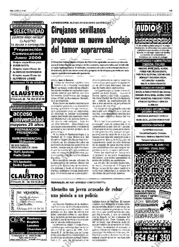 ABC SEVILLA 27-09-1999 página 43