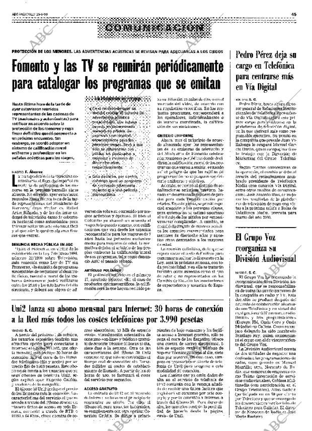 ABC MADRID 29-09-1999 página 45