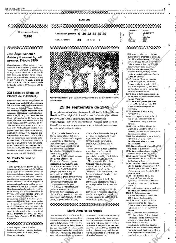ABC MADRID 29-09-1999 página 75