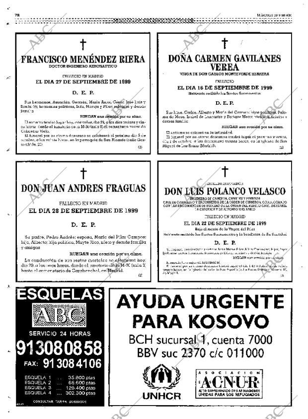 ABC MADRID 29-09-1999 página 78